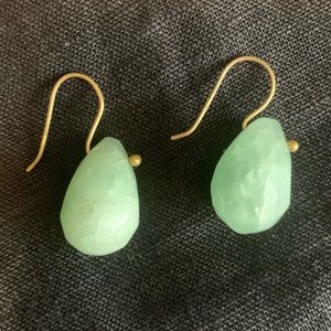 Green gem earrings